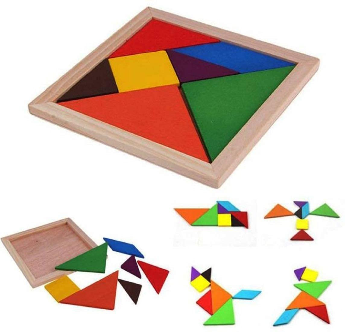 Wooden Tangram Puzzle Set for Kids Wooden Tangram Puzzle Set for Kids