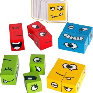 Face Changing Wooden Blocks Toy