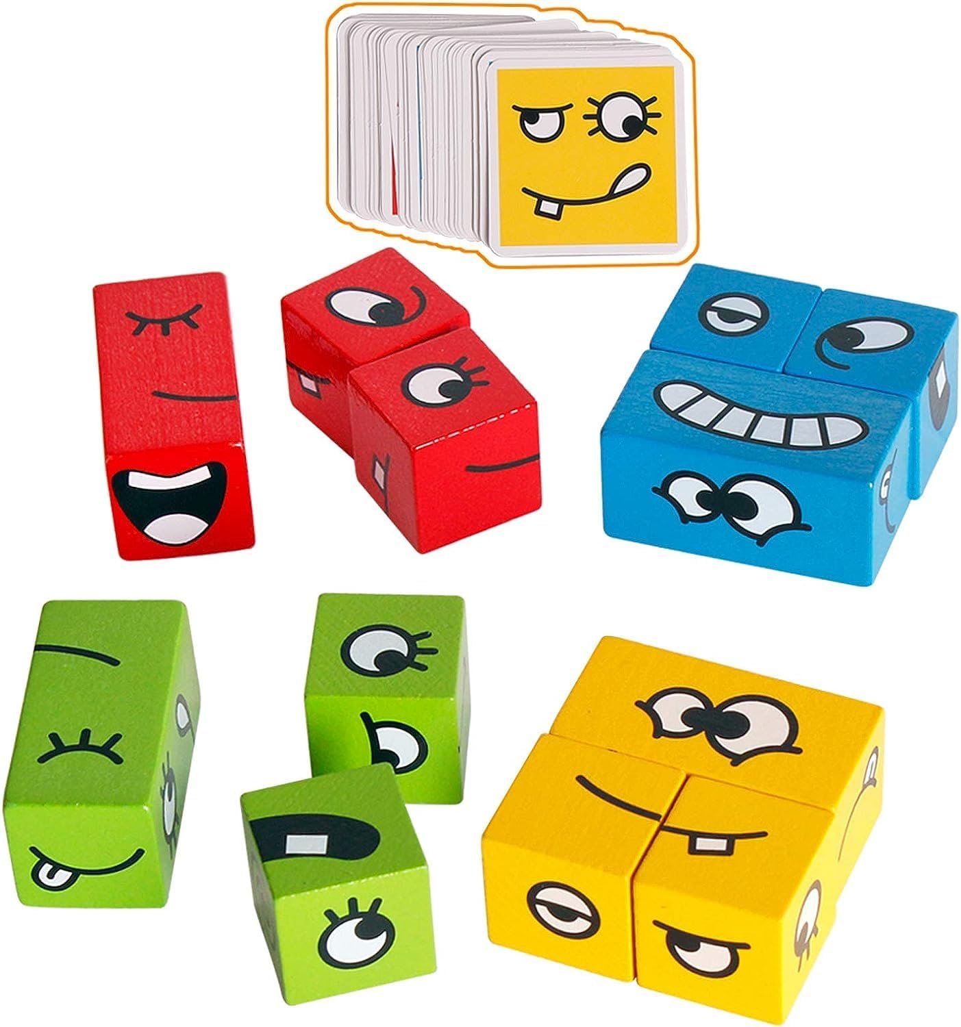 Face Changing Wooden Blocks Toy Face Changing Wooden Blocks Toy