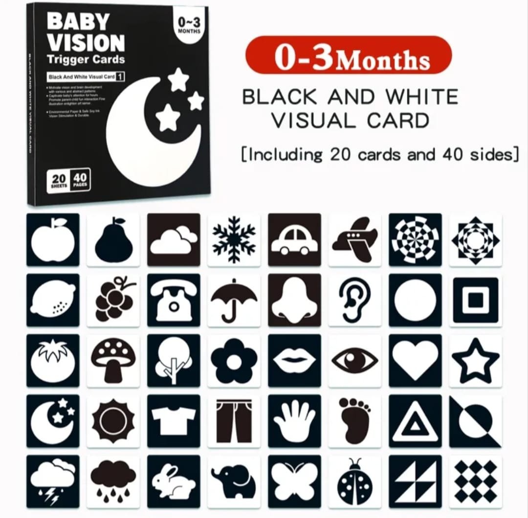 baby vision black & white flashcards for newborns (0–3 months) baby vision black & white flashcards for newborns (0–3 months)