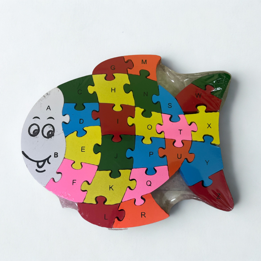 wooden fish alphabet & number puzzle – learning toy wooden fish alphabet & number puzzle – learning toy